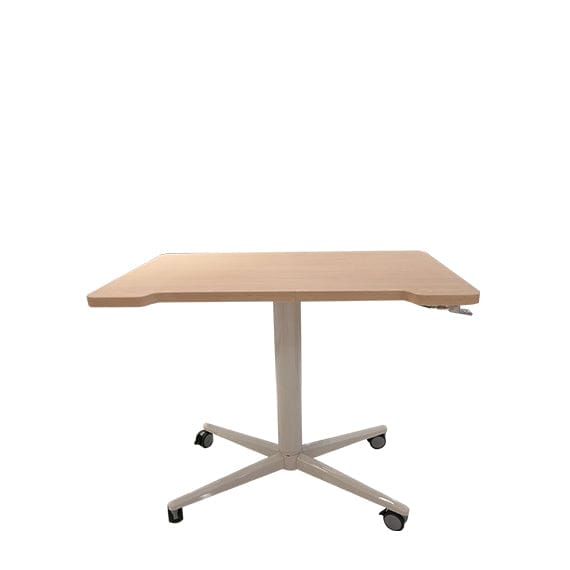 ERGOWORKS Mobile Single Pole Pneumatic Adjustable Desk Ergoworks