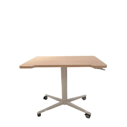 ERGOWORKS Mobile Single Pole Pneumatic Adjustable Desk Ergoworks