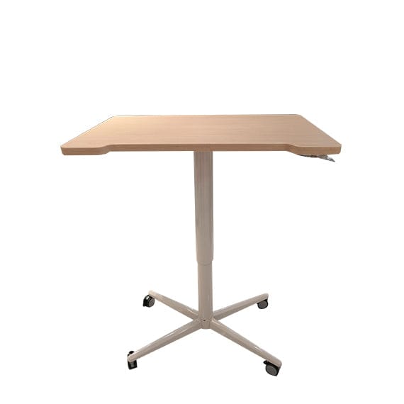 ERGOWORKS Mobile Single Pole Pneumatic Adjustable Desk Ergoworks
