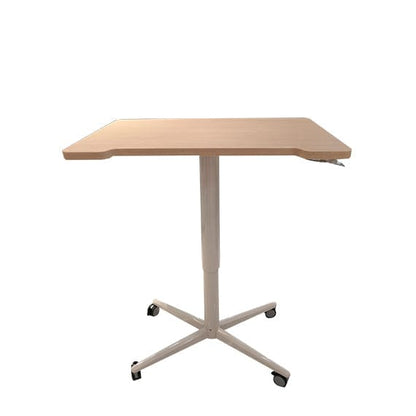 ERGOWORKS Mobile Single Pole Pneumatic Adjustable Desk Ergoworks