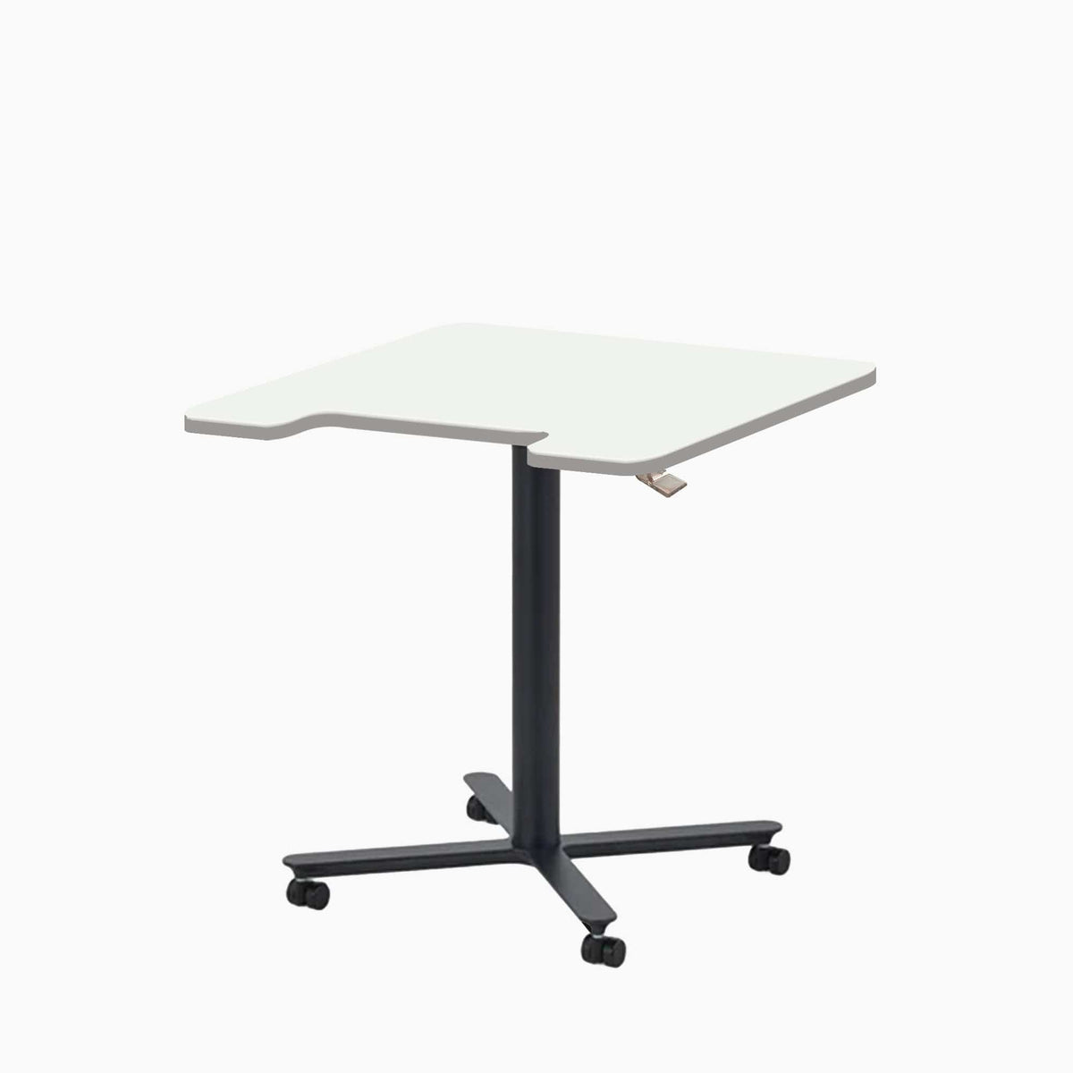 ERGOWORKS Mobile Single Pole Pneumatic Adjustable Desk Ergoworks