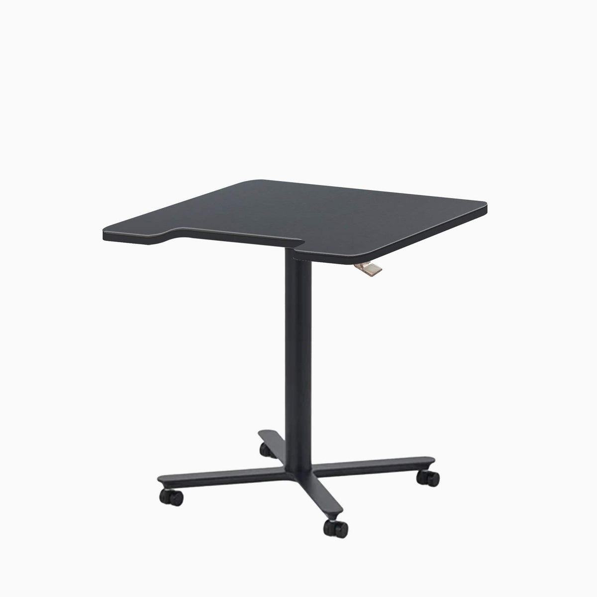 ERGOWORKS Mobile Single Pole Pneumatic Adjustable Desk Ergoworks