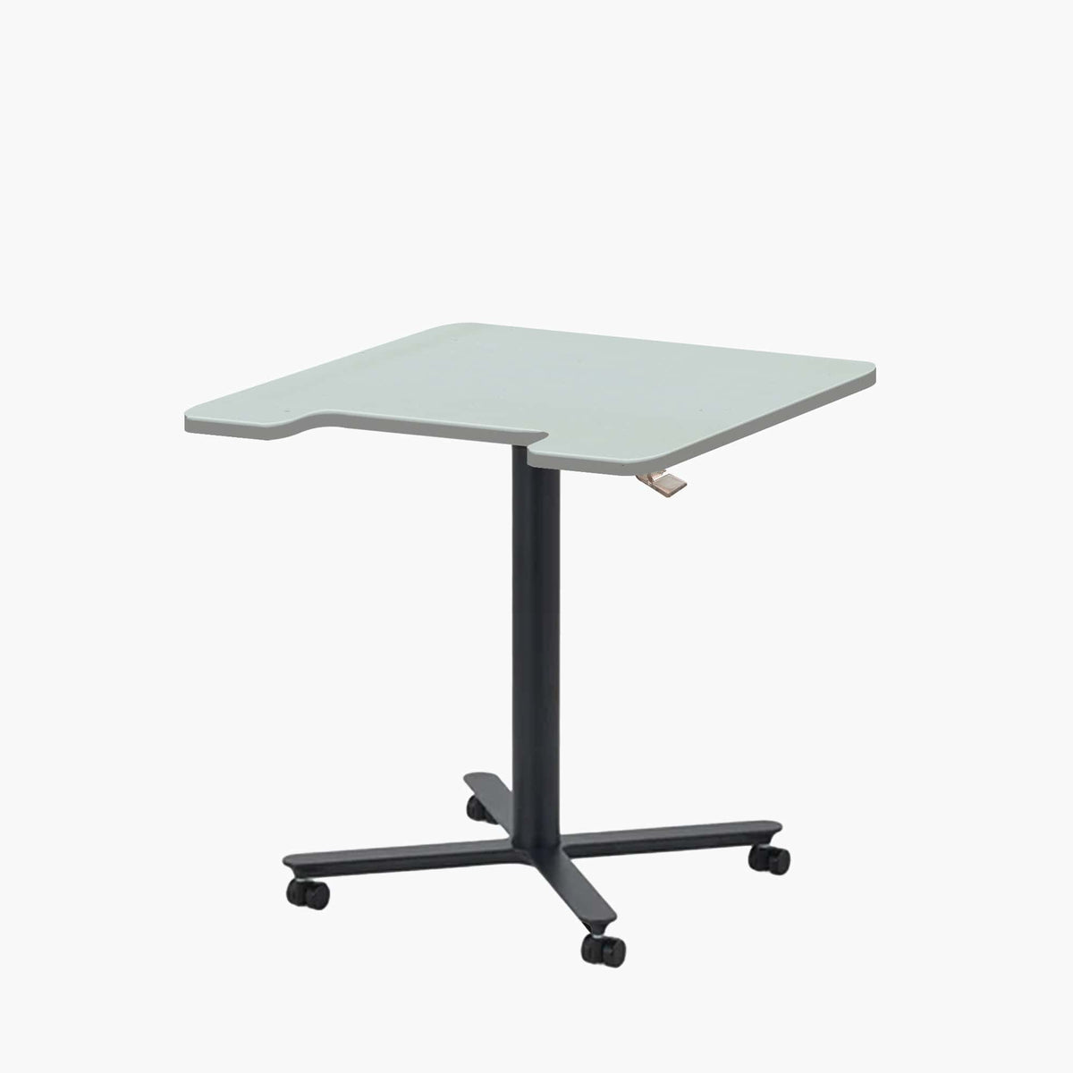 ERGOWORKS Mobile Single Pole Pneumatic Adjustable Desk Ergoworks