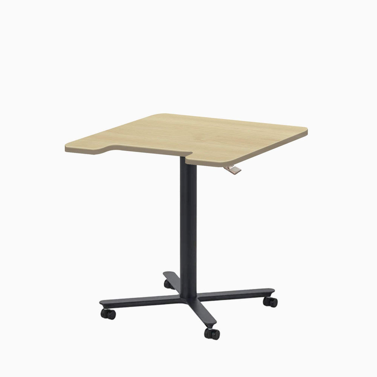 ERGOWORKS Mobile Single Pole Pneumatic Adjustable Desk Ergoworks