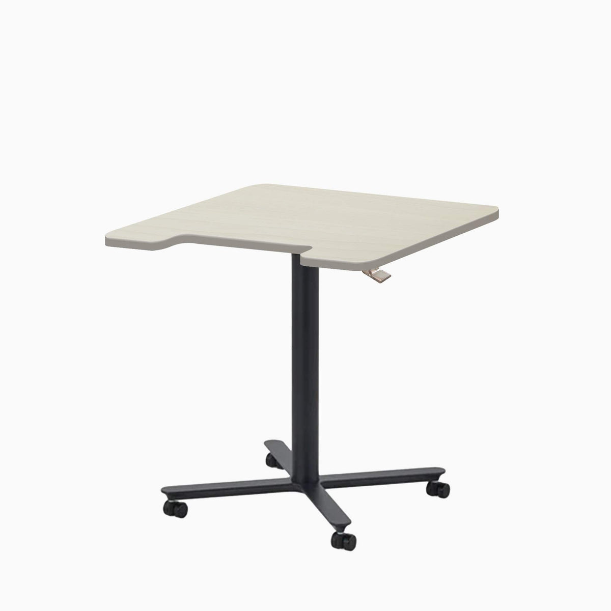 ERGOWORKS Mobile Single Pole Pneumatic Adjustable Desk Ergoworks