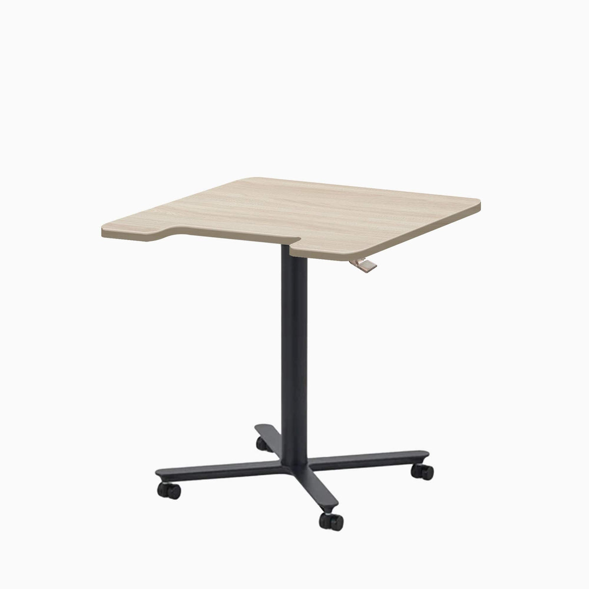 ERGOWORKS Mobile Single Pole Pneumatic Adjustable Desk Ergoworks
