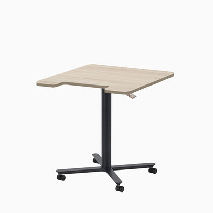 ERGOWORKS Mobile Single Pole Pneumatic Adjustable Desk Ergoworks