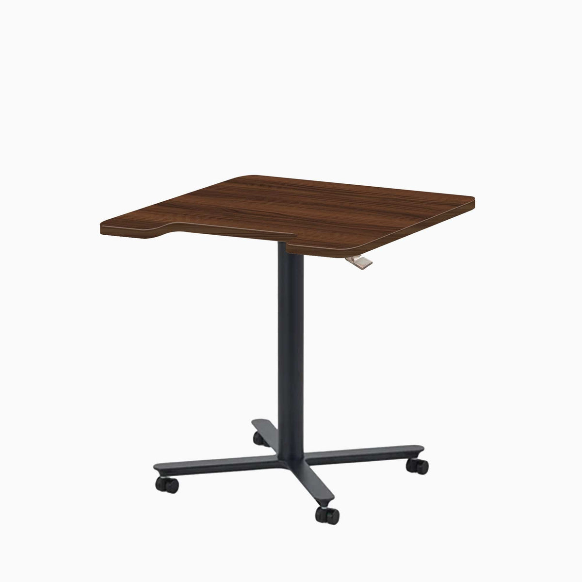 ERGOWORKS Noce Champagne / Black Mobile Single Pole Pneumatic Adjustable Desk Ergoworks