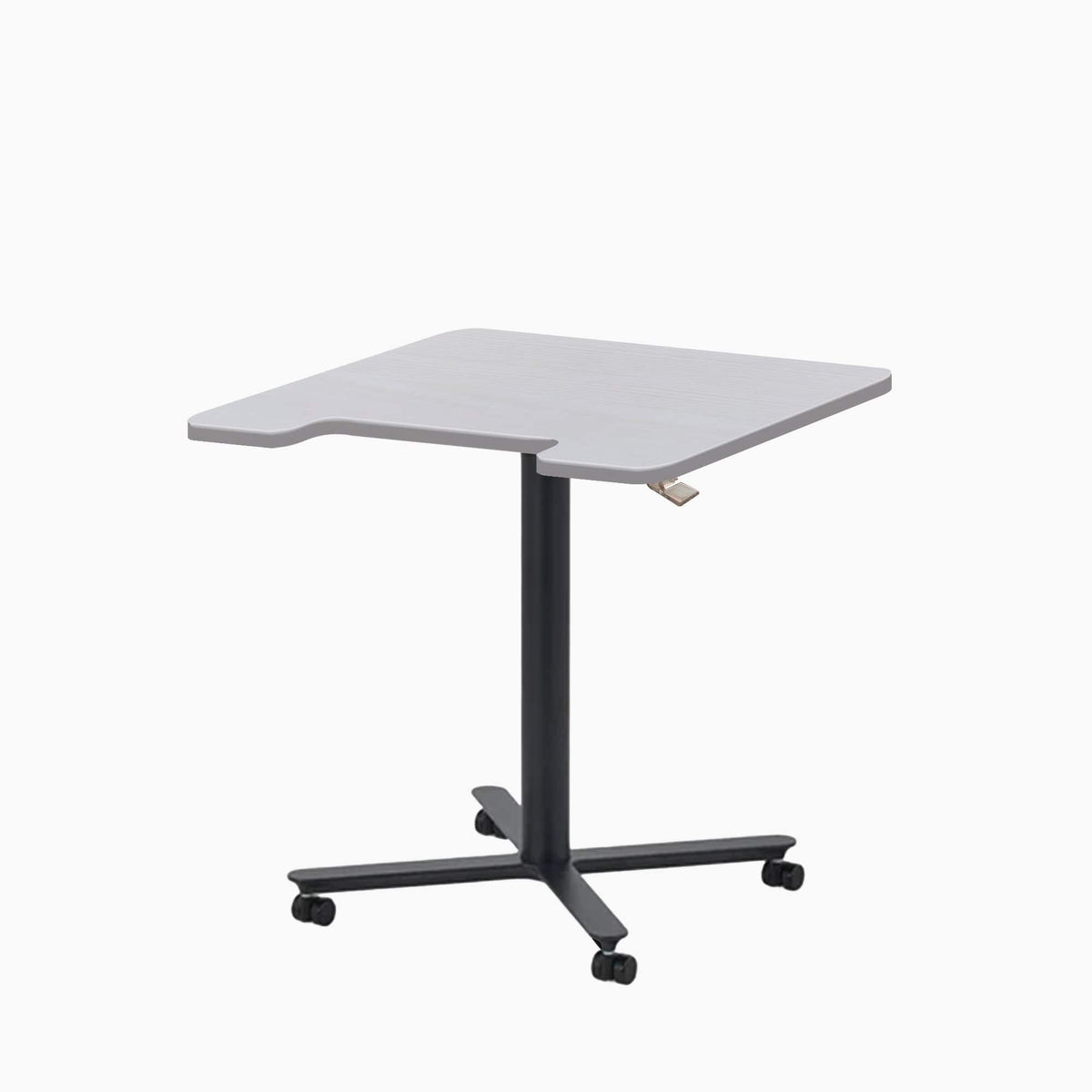 ERGOWORKS Mobile Single Pole Pneumatic Adjustable Desk Ergoworks