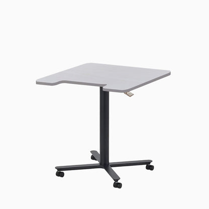 ERGOWORKS Mobile Single Pole Pneumatic Adjustable Desk Ergoworks