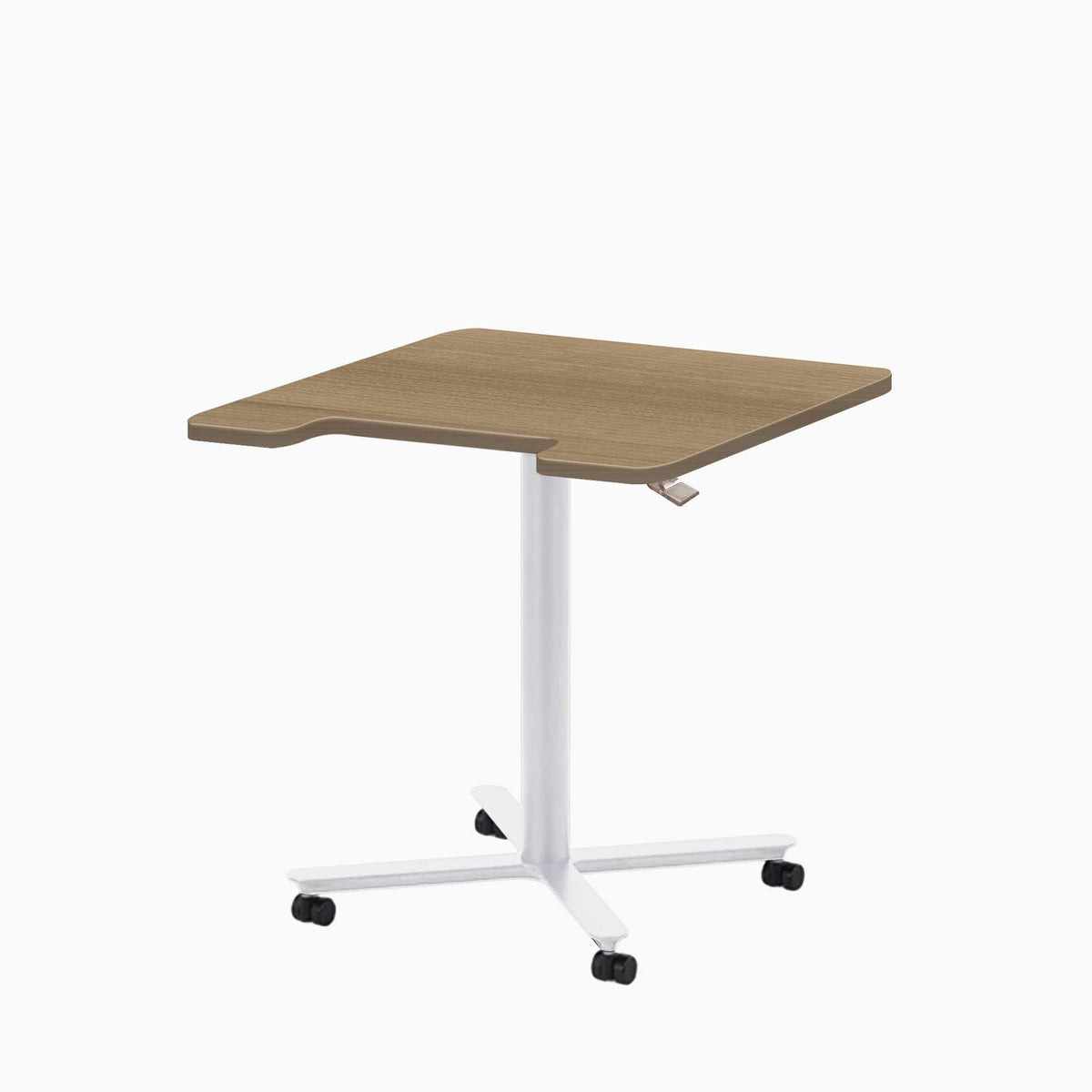 ERGOWORKS Mobile Single Pole Pneumatic Adjustable Desk Ergoworks