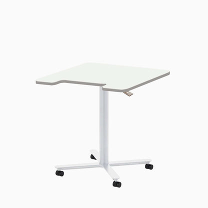 ERGOWORKS Mobile Single Pole Pneumatic Adjustable Desk Ergoworks