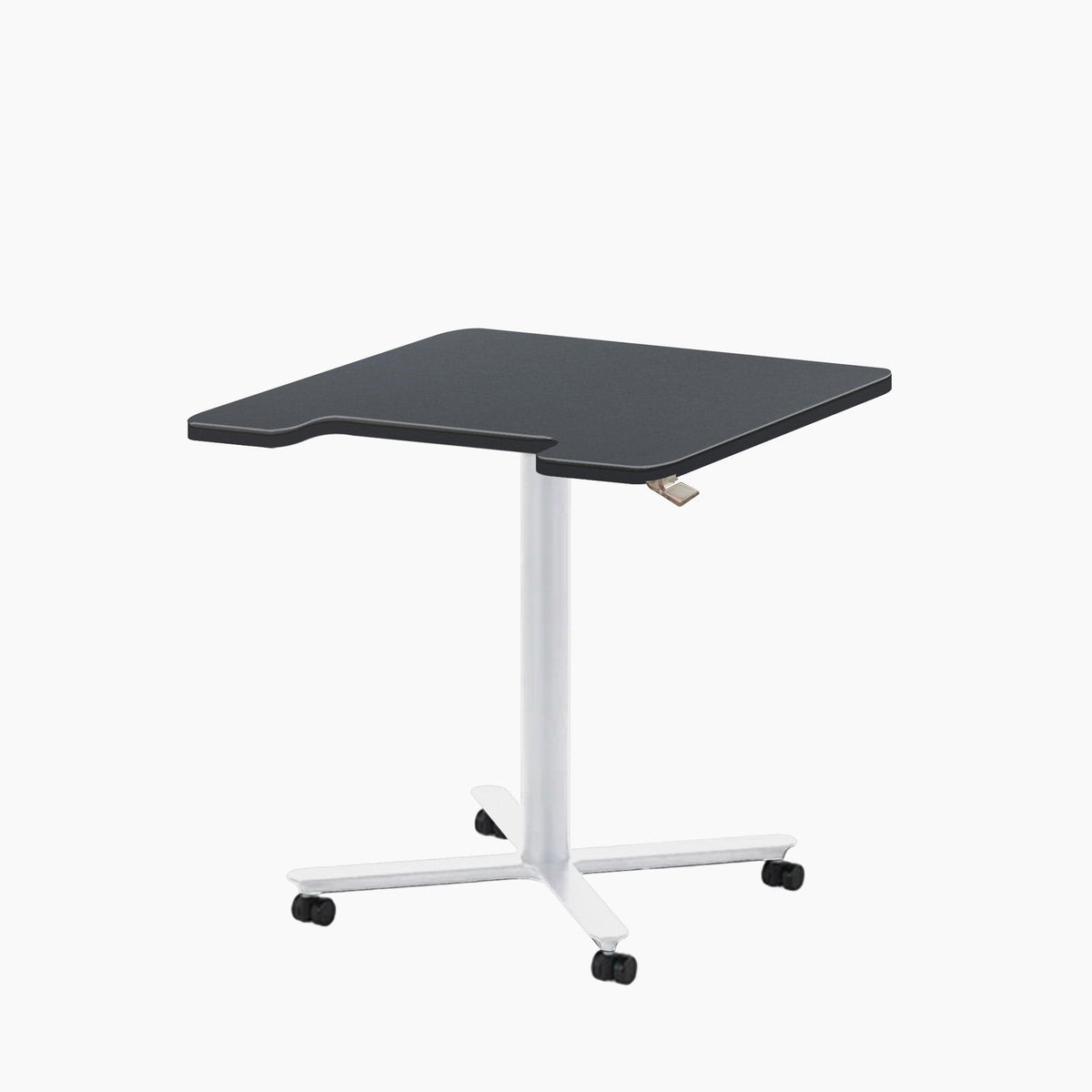 ERGOWORKS Mobile Single Pole Pneumatic Adjustable Desk Ergoworks
