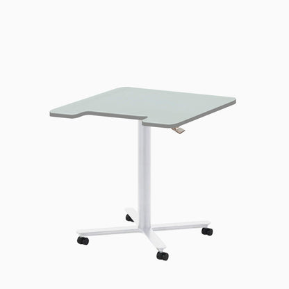 ERGOWORKS Mobile Single Pole Pneumatic Adjustable Desk Ergoworks