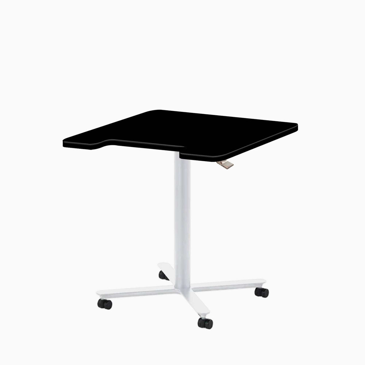 ERGOWORKS Mobile Single Pole Pneumatic Adjustable Desk Ergoworks