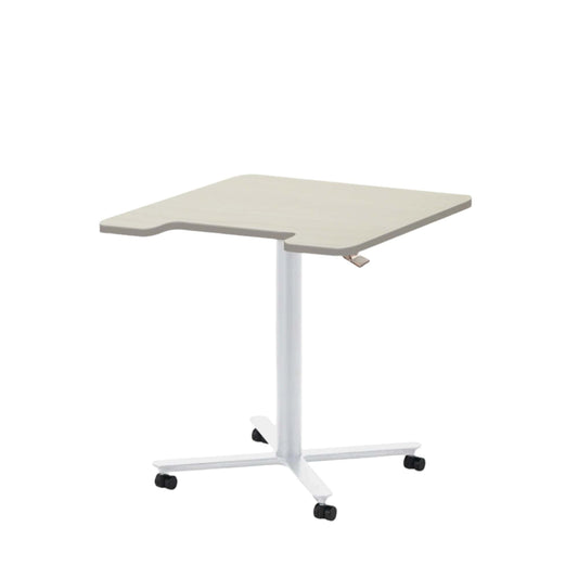 ERGOWORKS Mobile Single Pole Pneumatic Adjustable Desk Ergoworks