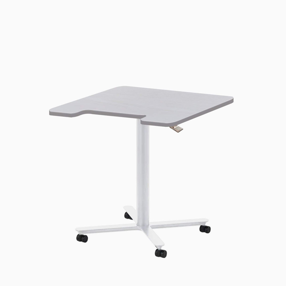 ERGOWORKS Mobile Single Pole Pneumatic Adjustable Desk Ergoworks