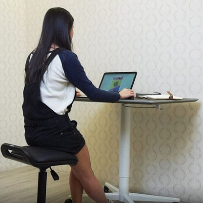 ERGOWORKS Mobile Single Pole Pneumatic Adjustable Desk Ergoworks