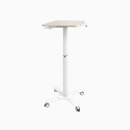 Ergoworks Mobile Single Pole Pneumatic Height Adjustable Desk Ergoworks
