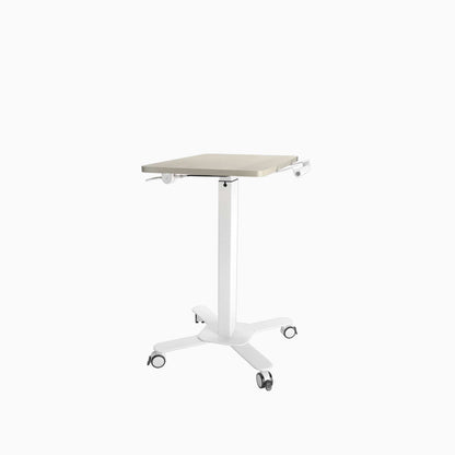 Ergoworks Mobile Single Pole Pneumatic Height Adjustable Desk Ergoworks