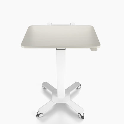 Ergoworks Ivory Maple (WL374) Mobile Single Pole Pneumatic Height Adjustable Desk Ergoworks
