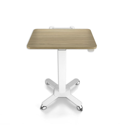 Ergoworks Schatten Mobile Single Pole Pneumatic Height Adjustable Desk Ergoworks