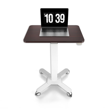 Ergoworks Mobile Single Pole Pneumatic Height Adjustable Desk Ergoworks