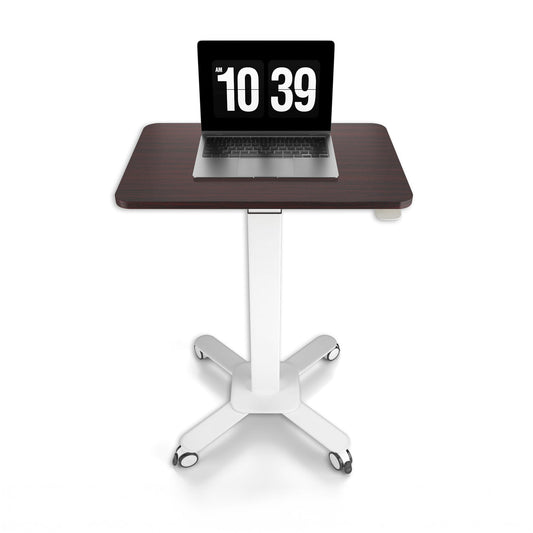 Ergoworks Mobile Single Pole Pneumatic Height Adjustable Desk Ergoworks