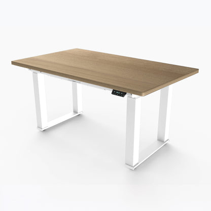 Ergoworks Meeting Room Electric Desk Cherry Cappuccino (MFC067) (+$30) / White Majestic Standing Desk, MFC Tabletop Ergoworks