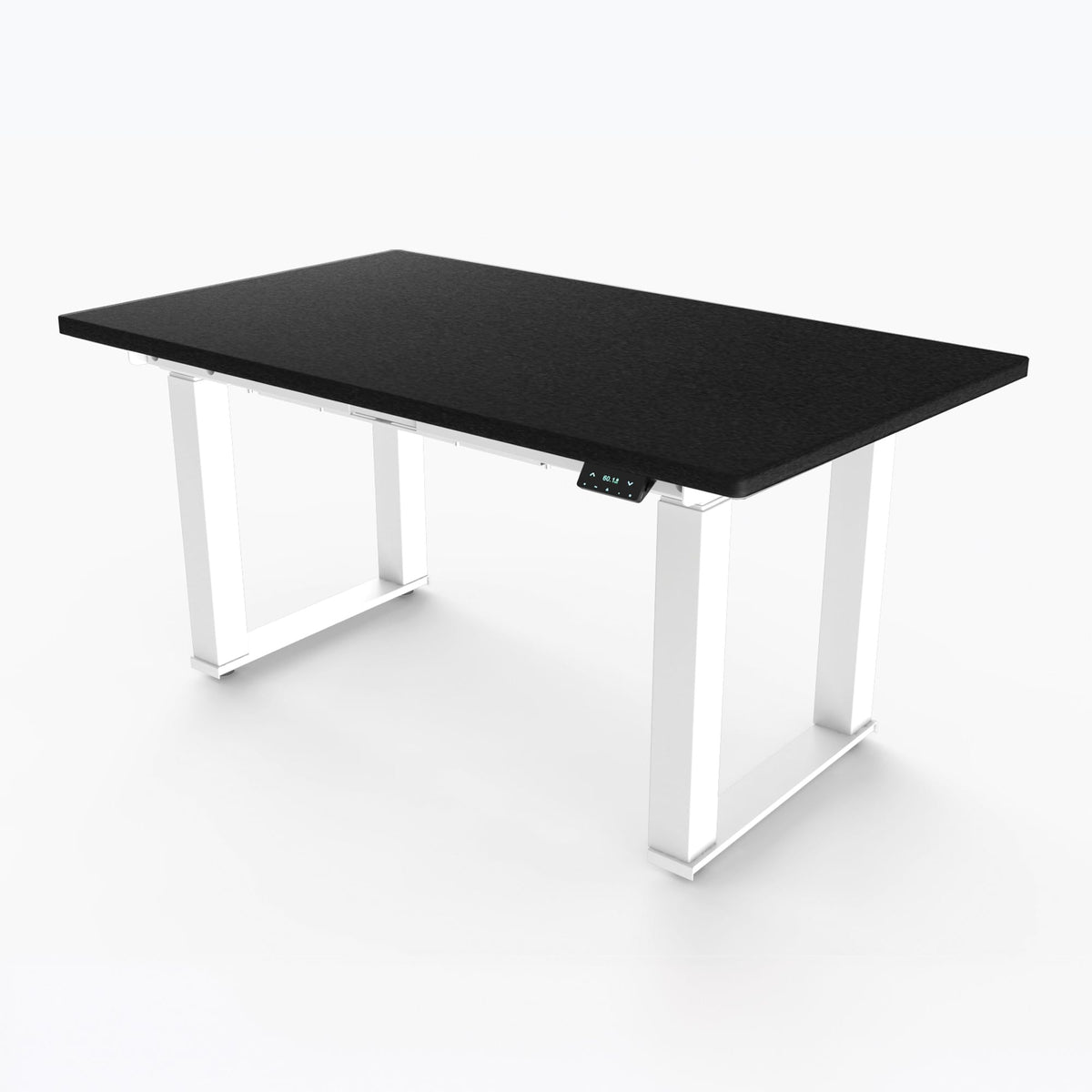 Ergoworks Meeting Room Electric Desk Black / White Majestic Standing Desk, MFC Tabletop Ergoworks