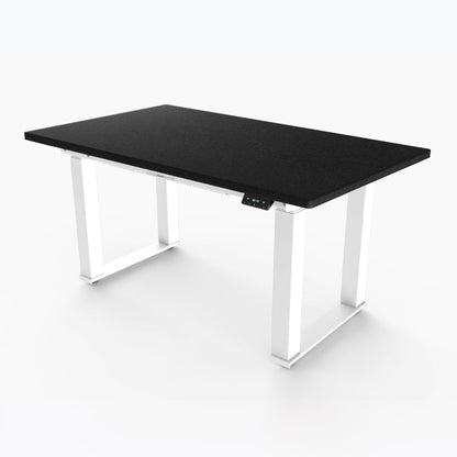 Ergoworks Meeting Room Electric Desk Black / White Majestic Standing Desk, MFC Tabletop Ergoworks