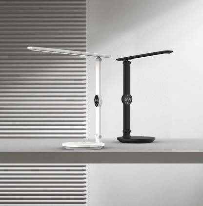 Ergoworks Desktop Light Ergo Eye Care Led Desk Lamp with Qi Charger & Digital Clock Ergoworks