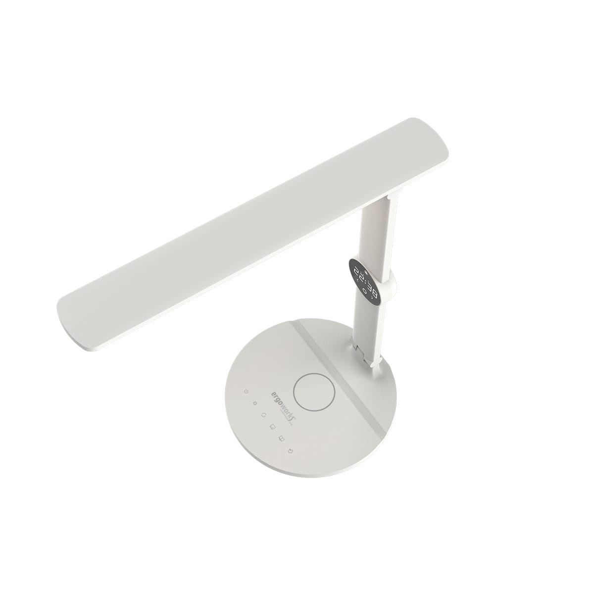 Ergoworks Desktop Light Ergo Eye Care Led Desk Lamp with Qi Charger & Digital Clock Ergoworks