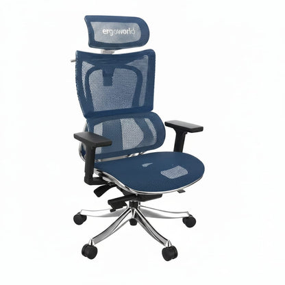 Ergoworks Office Chairs White Frame/Blue Mesh Truly Perfect Chair V2 Ergoworks
