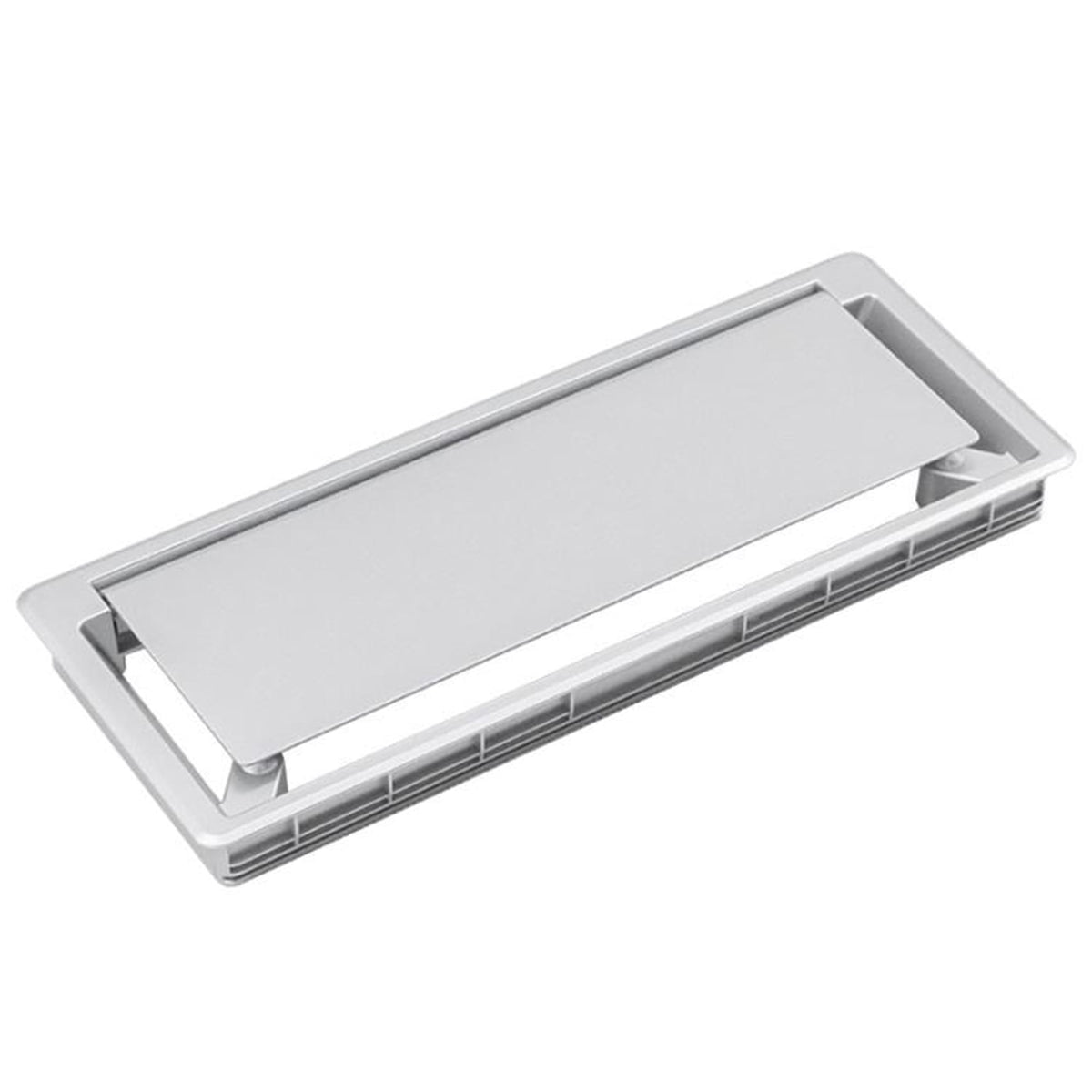 Ergoworks Under-Desk Accessories Silver/Grey Cable Management Flip Cover Box Ergoworks