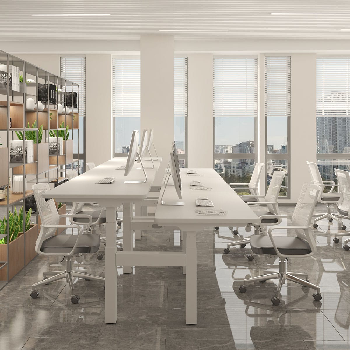 Ergoworks Dual Benching Electric Desk [Customizable] Dual Benching Electric Desk Ergoworks