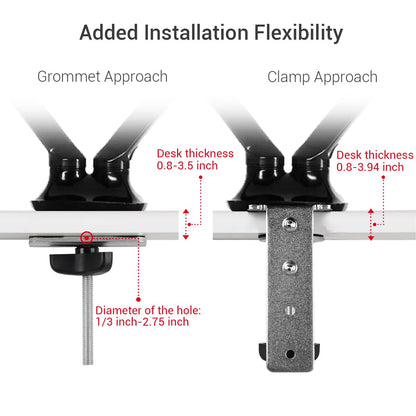 Ergoworks Monitor Arm Dual Vesa Universal Desk Mount Ergoworks