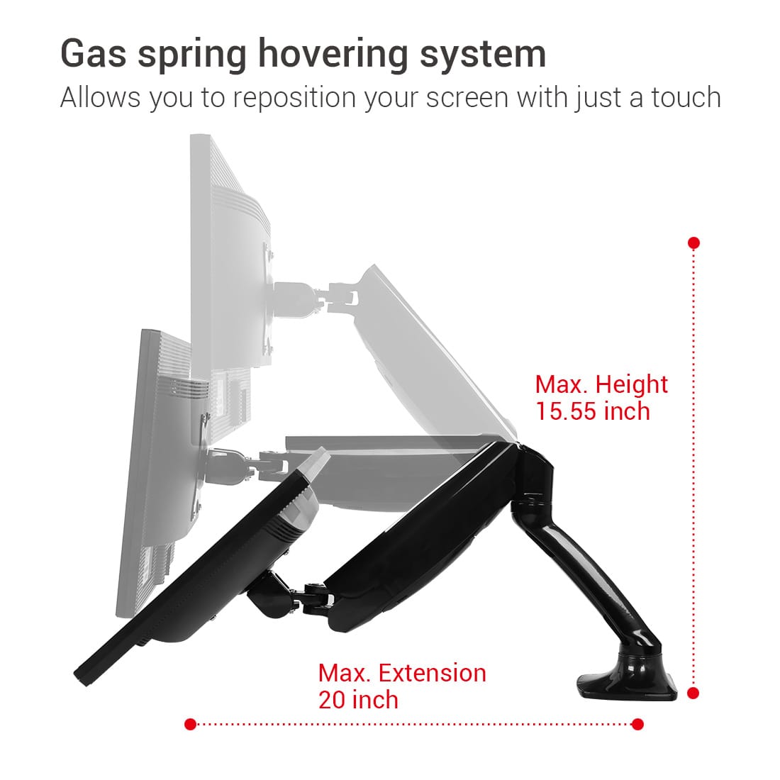 Ergoworks Monitor Arm Dual Vesa Universal Desk Mount Ergoworks