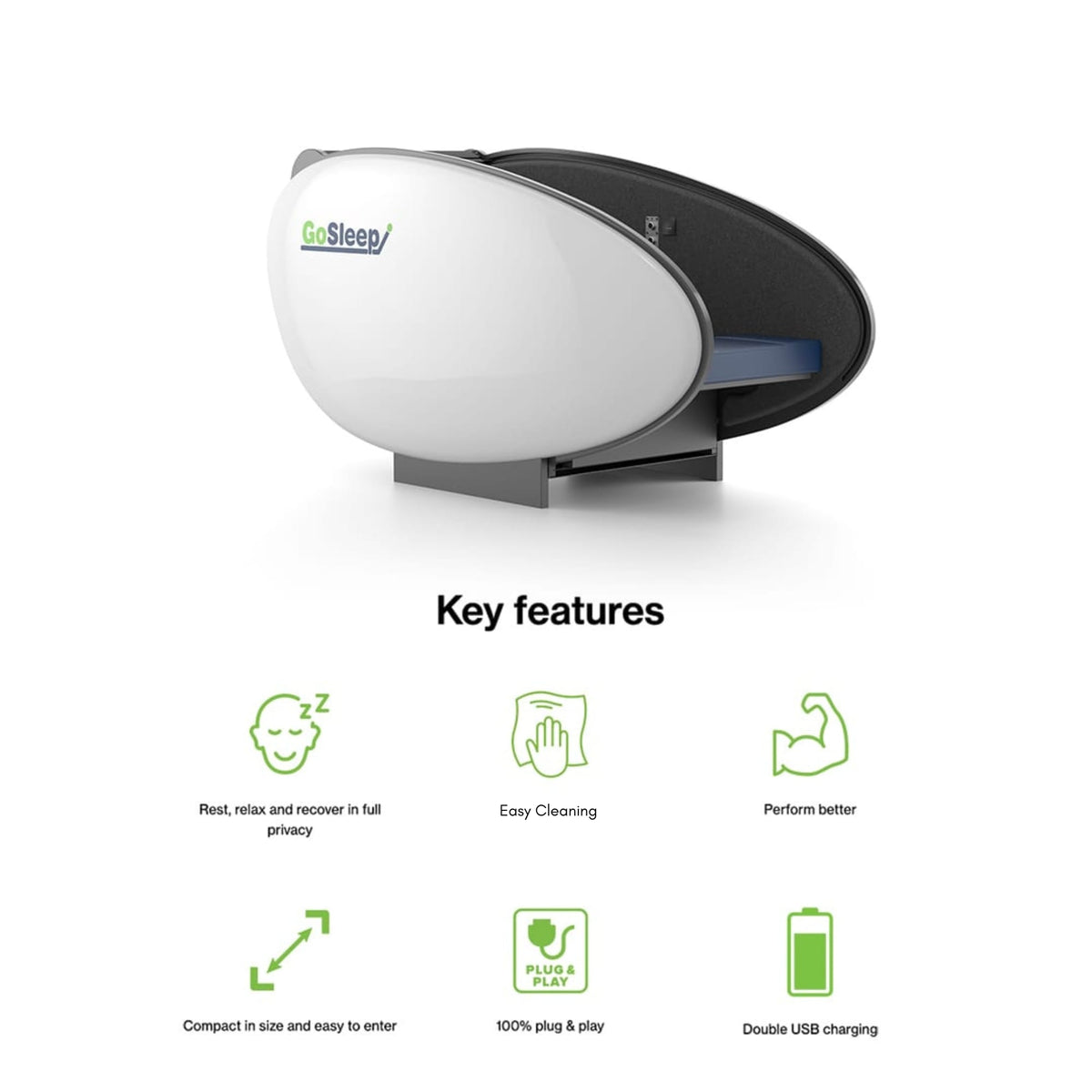Gosleep Nap Pod POWERNAP Pod - Flatbed Ergoworks