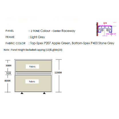Ergoworks [CLEARANCE] High Partition System L-Shape Table with Cabinet  Ergoworks