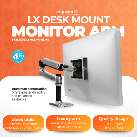 ERGOTRON Monitor Arm LX Desk Mount Monitor Arm (polished aluminum) Ergoworks