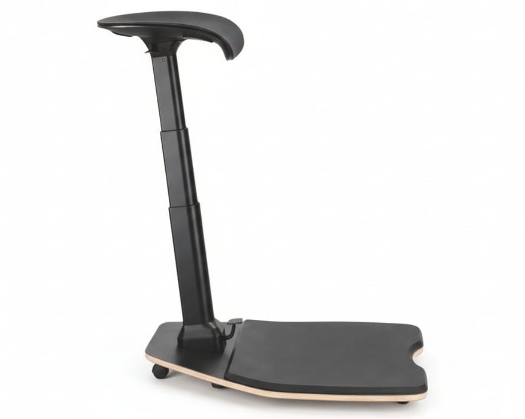 LEANRITE Desk Chair Black LeanX Ergo Standing Chair Ergoworks