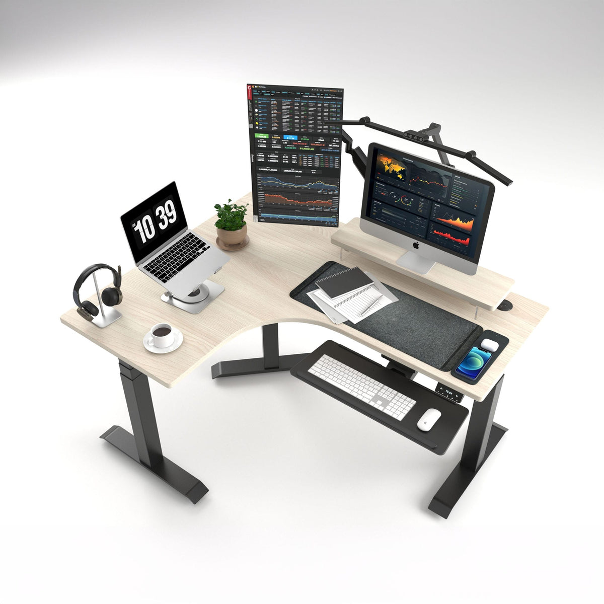 Ergoworks Monitor Arm Black Sleek Desk Mount Single Monitor Arm Ergoworks
