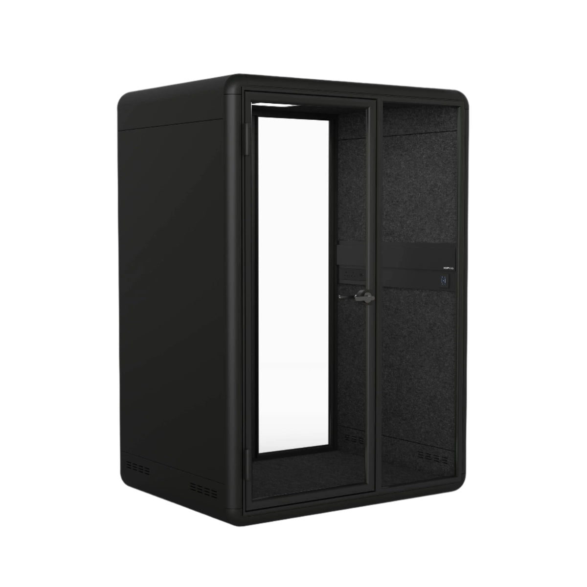 KOPLUS Meeting Pod KP1612MD-BK-BK-DG (BLACK/BLACK/DARK GREY) Soundproof KOLO MIDI Studio Pod With UV-C Lamp Ergoworks
