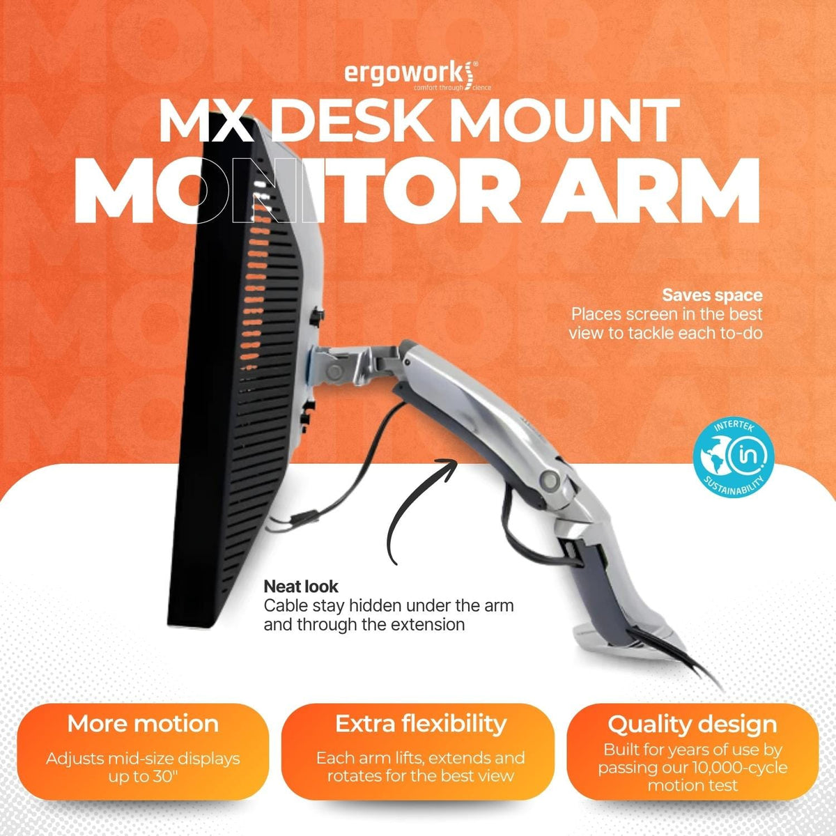 ERGOTRON Monitor Arm MX Desk Mount Monitor Arm Ergoworks