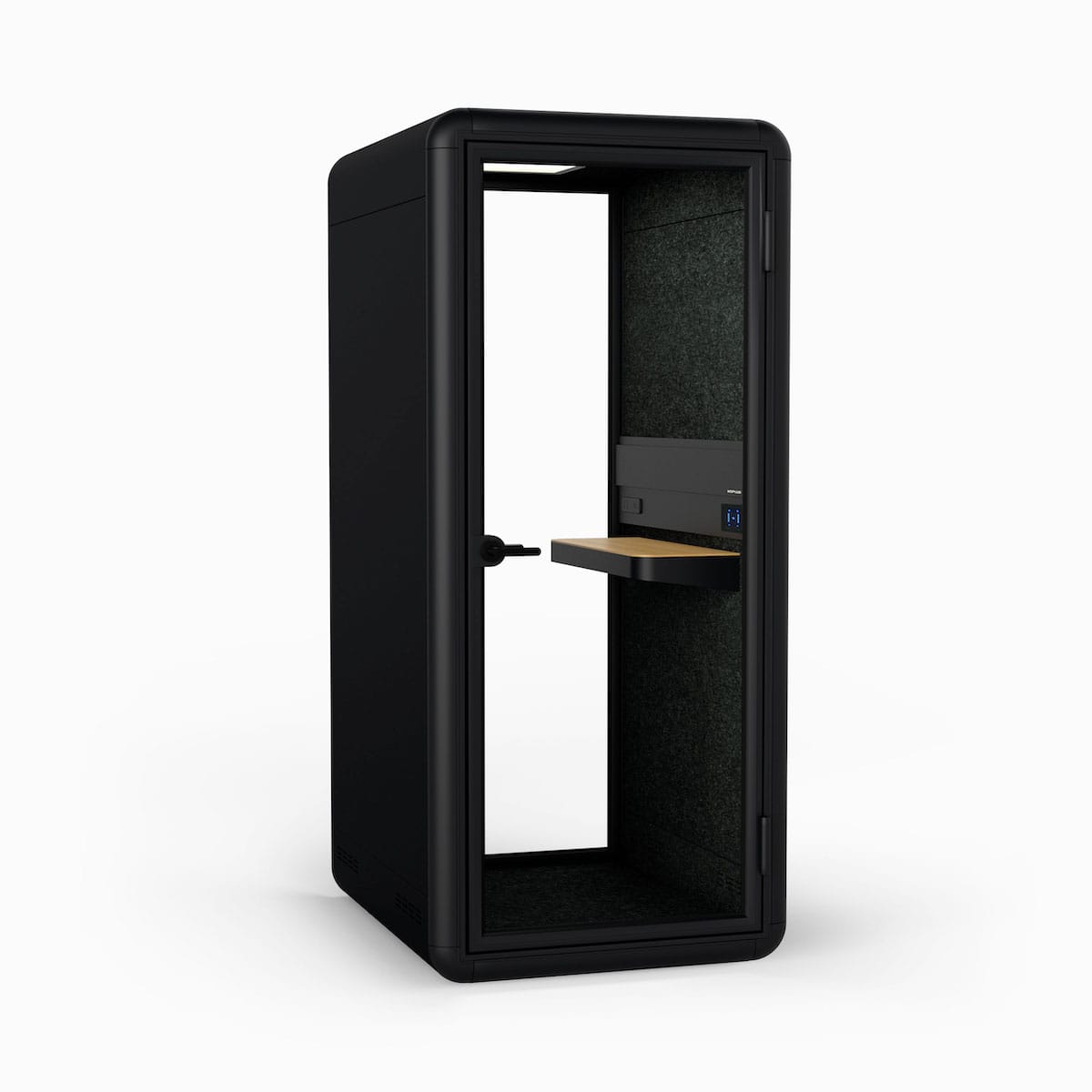 KOPLUS Meeting Pod Black/Black/Dark Grey Soundproof KOLO SOLO Single Pod With Stool & UV-C Lamp Ergoworks