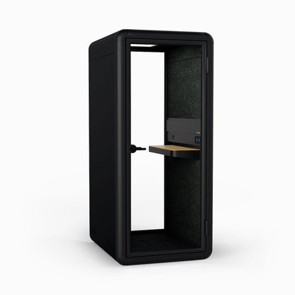 KOPLUS Meeting Pod Black/Black/Dark Grey Soundproof KOLO SOLO Single Pod With Stool & UV-C Lamp Ergoworks