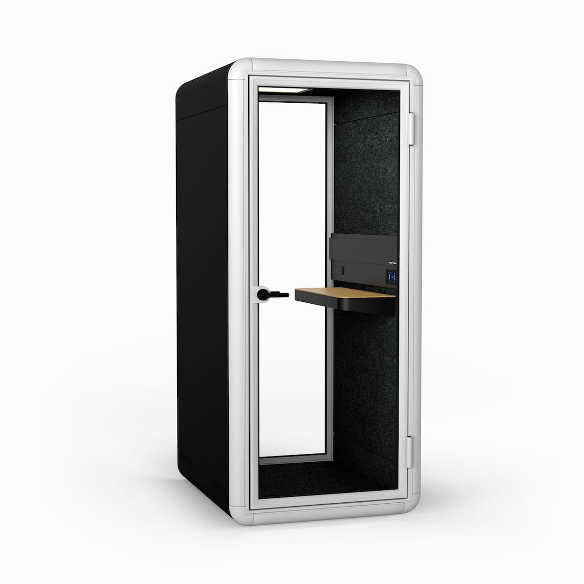 KOPLUS Meeting Pod White/Black/Dark Grey Soundproof KOLO SOLO Single Pod With Stool & UV-C Lamp Ergoworks