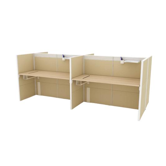 Ergoworks  [CLEARANCE] System 4-Seater Clusters with Partition Panel Ergoworks