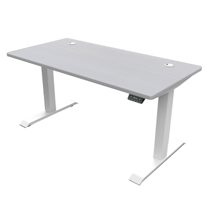Ergoworks Electric Desk White Wash Pearl (MFCOB8) (+$30) / White [Customizable] Signature Standing Desk, MFC Tabletop (White Frame Pre-Order) Ergoworks